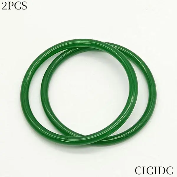 Jade Skinny Bangles Set By CICIDC Set Of 2Stackable Jade Bangles Bracelets Everyday Jade Jewelry Christmas,Thanksgiving,Birthday Gift For Her