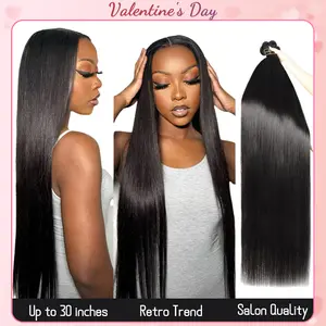 [LIVE-ONLY] Ashine Straight 30 inches Luxury Salon Quality Brazilian Virgin Bundles 100% Human Hair Straight Wigs Glossy Hairbundles