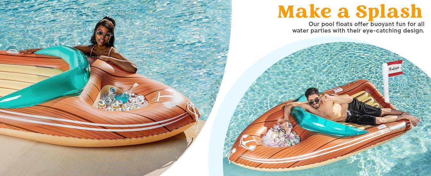 JOYIN Giant Boat Float with Cooler - Inflatable Boat Funny Pool Floats Raft with Reinforced Cooler, Lounge Floaties Beach Lake Toys Fun in Summer Swimming Pool Party Decorations for Kids & AdultsDealsForYouDays JOYIN Giant Boat Float with Cooler - Inflatable Boat Funny Pool Floats Raft with Reinforced Cooler, Lounge Floaties Beach Lake Toys Fun in Summer Swimming Pool Party Decorations for Kids & AdultsDealsForYouDays