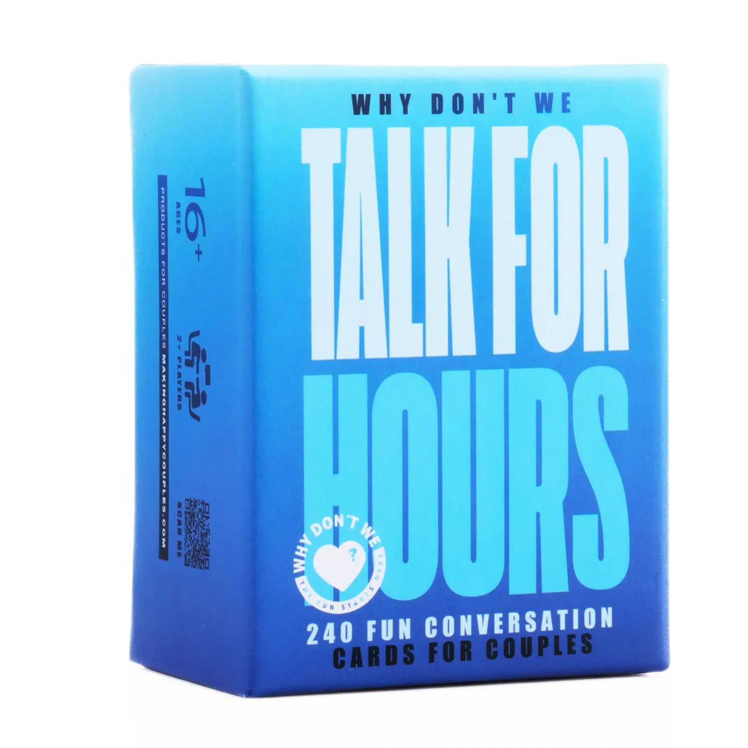 Why Don't We Talk For Hours Couple's Conversation Starter Card Game, 240 Questions, Ideal Anniversary Gift & Date Night Activity, Game Cards