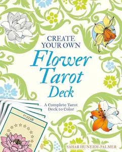 DIY Flower Tarot Card Deck Craft Kit - Complete Coloring Game for Toys & Hobbies Enthusiasts, Creative Meditation Relaxation Activity Tarot Card Set