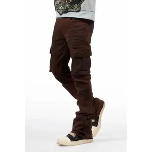 Cruz Dark Brown Stacked Fit Jean