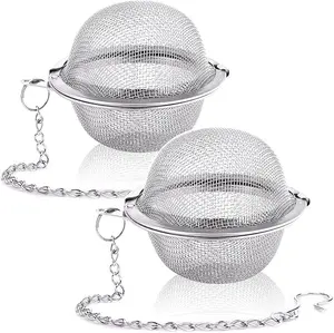 Stainless Steel Mesh Tea Infuser Balls 2.1 Inch Strainer Steeper for Loose Leaf Tea Spices & Herbs 2PCS Set