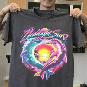 Vintage Dolphin Graphic T-Shirt, Retro Summer Pop Aesthetic Tee