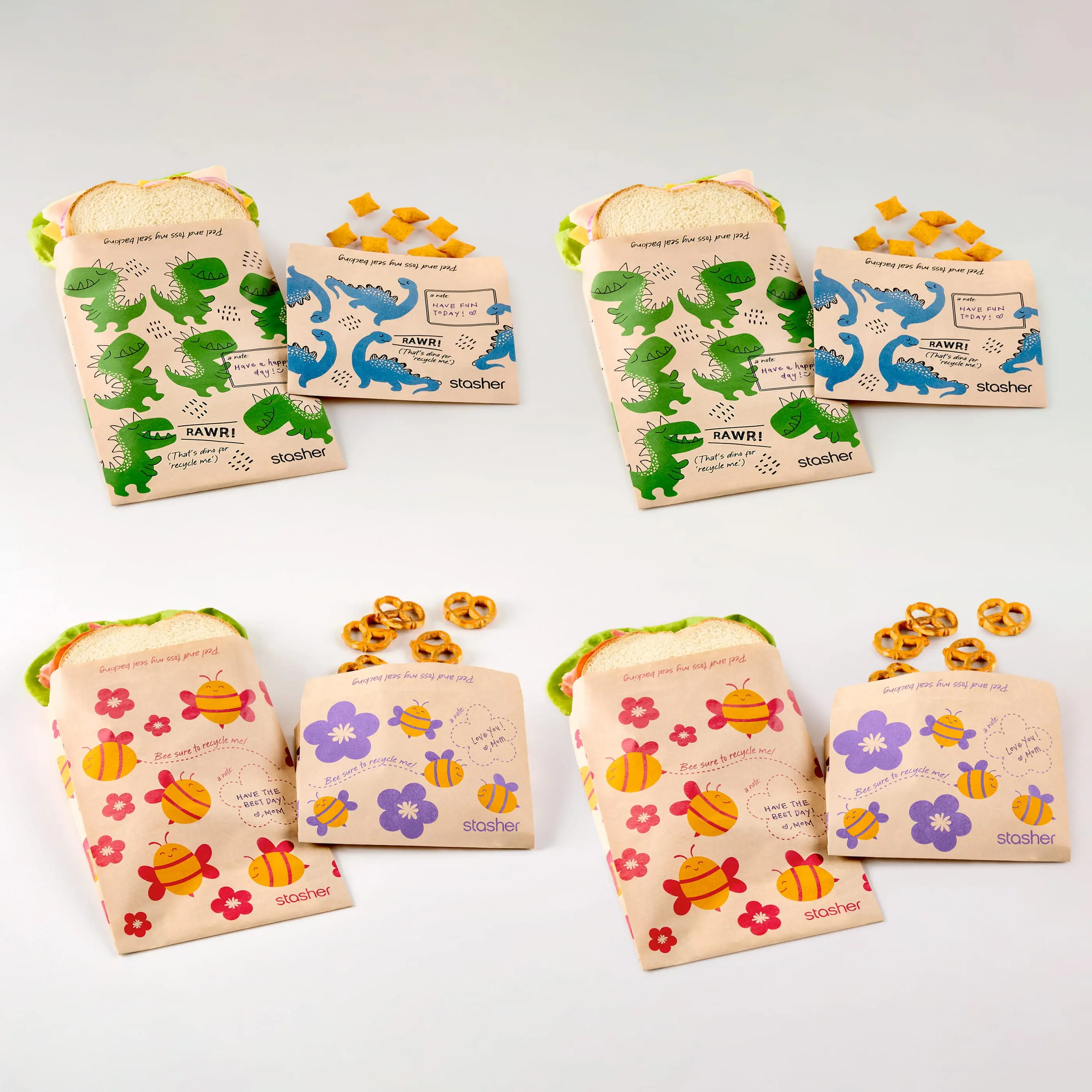 Recyclable Paper Bags 8-Pack 400ct