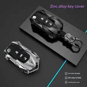 Zinc Alloy Remote Key Fob Case Cover, Car Key Protector, Car Key Accessory, Compatible with Seat Leon Ibiza, Vw Golf Polo Bora Beetle Tiguan, Skoda Fabia Superb