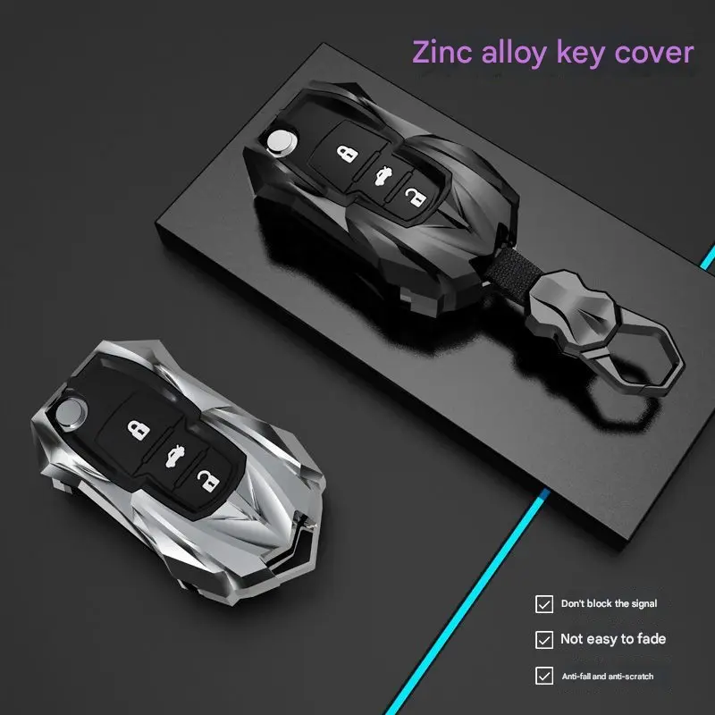 Zinc Alloy Remote Key Fob Case Cover, Car Key Protector, Car Key Accessory, Compatible with Seat Leon Ibiza, Vw Golf Polo Bora Beetle Tiguan, Skoda Fabia Superb