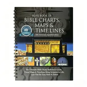 Bible Study Guide Book, Charts Maps & Timelines (10th Anniversary Edition), Christian Bible Study Supplies, Scripture Reference Notebook for Church, Devotional Study, Religious Gifts