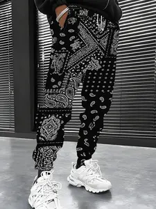 Men's Fashion 3D Digital Print Sweatpants, Sporty Casual Pants, Stylish Street Style, Jogger Pants, Comfortable and Versatile Youth Pants