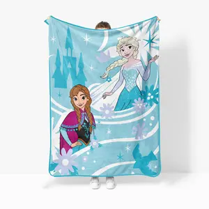 Jay Franco Disney Frozen Princess Winter Swirl Plush Throw Blanket
