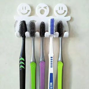 Cute Suction Cup Toothbrush Holder, Toothbrush Storage, Home Bathroom Dormitory Toothbrush Hanger, Fashion Design Toothbrush Rack, Suitable for Bathroom, Bathroom Accessory