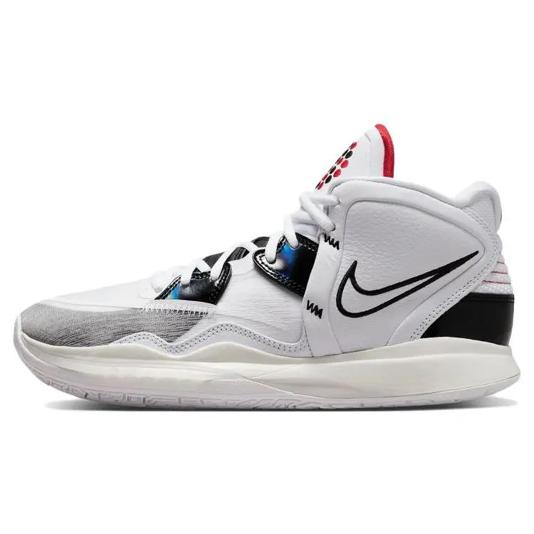 Nike Kyrie 8 Infinity EP Men's Machine Comfort Mid Top Basketball Shoes Unisex White Black DC9134-101