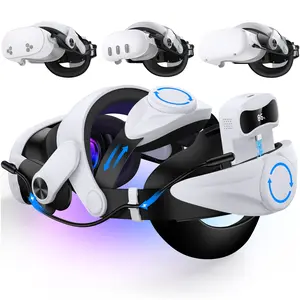 Enhanced Elite headset for Quest 2/Quest 3 VR, with direct plug-in 7500mAh rechargeable battery, can be precisely adjusted, firm and comfortable to wear