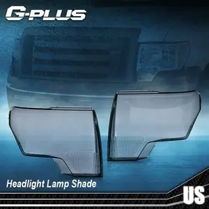 Fit For 2009-2014 Ford F150 F-150 Smoke Headlight Replacement Lens Left+Right
