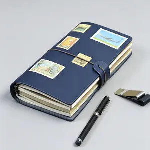 A6 Vintage Travel Notebook, Modern Durable Journal, Retro Style Portable Diary, Multi-Functional, Leather Paper Insert, Lined Pages, Card Holder, Large Pouch, Office Supplies