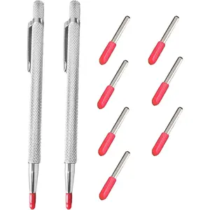 2 count Tungsten Carbide Tip Metal Scriber Tool With 7 Free Replacements Marking Tip, Etching Engraving Scriber Pen for Glass  Ceramics Metal Welding.Quesear