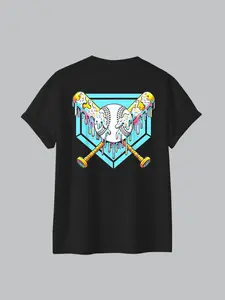 Teenage Boys Baseball T-Shirt, Ice Cream Drop Design, Game Graphic Tee, Comfortable Fit, Casual Wear, Ideal Gift for Sports Enthusiasts