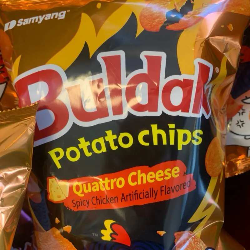 SAMYANG Buldak Spicy Chicken Chips - Korean Hot Chicken Flavor with 4 Cheese, 120g