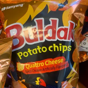 SAMYANG Buldak Spicy Chicken Chips - Korean Hot Chicken Flavor with 4 Cheese, 120g