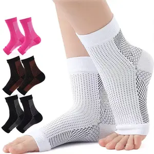 Ankle Compression Socks for Men Women, Open Toe Plantar Fasciitis Support Socks, Breathable Sports Socks for Running, Hiking, Fitness & Foot Pain Relief summerwins