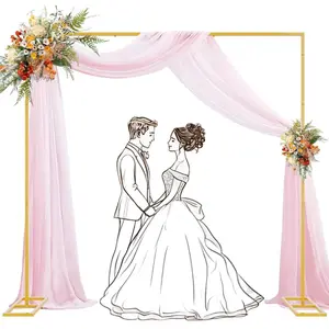 Wedding Arch Kit, Romantic Wedding Arch Backdrop Stand, Party Decoration Supplies for Wedding Birthday Graduation Party, Banners