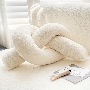 Soft Comfortable Knot Design Pillow, Durable Anti-Slip Cushion, Plush Non-Falling Hair Sofa Pillow, Nordic Style Home Decor, Home Decorative Cushion