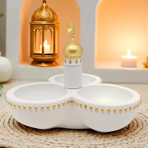 Middle Eastern Architecture Decorative Statue, Ramadan Decoration, Incense Burner Ornament, Mosque Minaret Bookshelf Living Room Decor