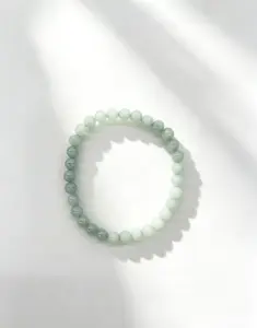 1pc Natural Amazonite Beaded Bracelet for Women, 6mm Green Crystal Stretch Bracelet, Handmade Healing Stone Jewelry, Boho Calming Energy Bracelet Gift for Girls