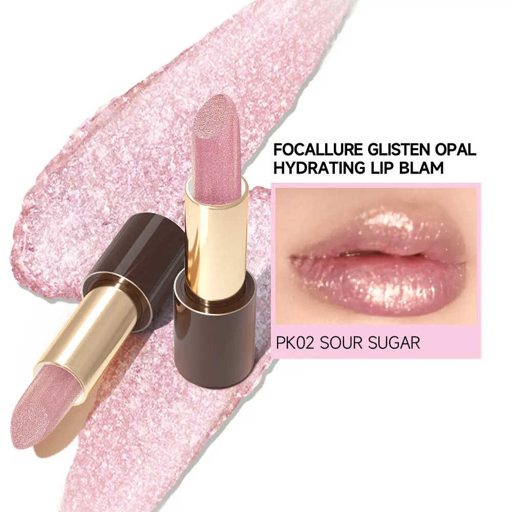 FOCALLURE Glisten Opal Hydrating Lipstick Lip Balm Set - Moisturizing, Shimmering Lip Balm with Soft Texture - Limited Edition Lipgloss Blend