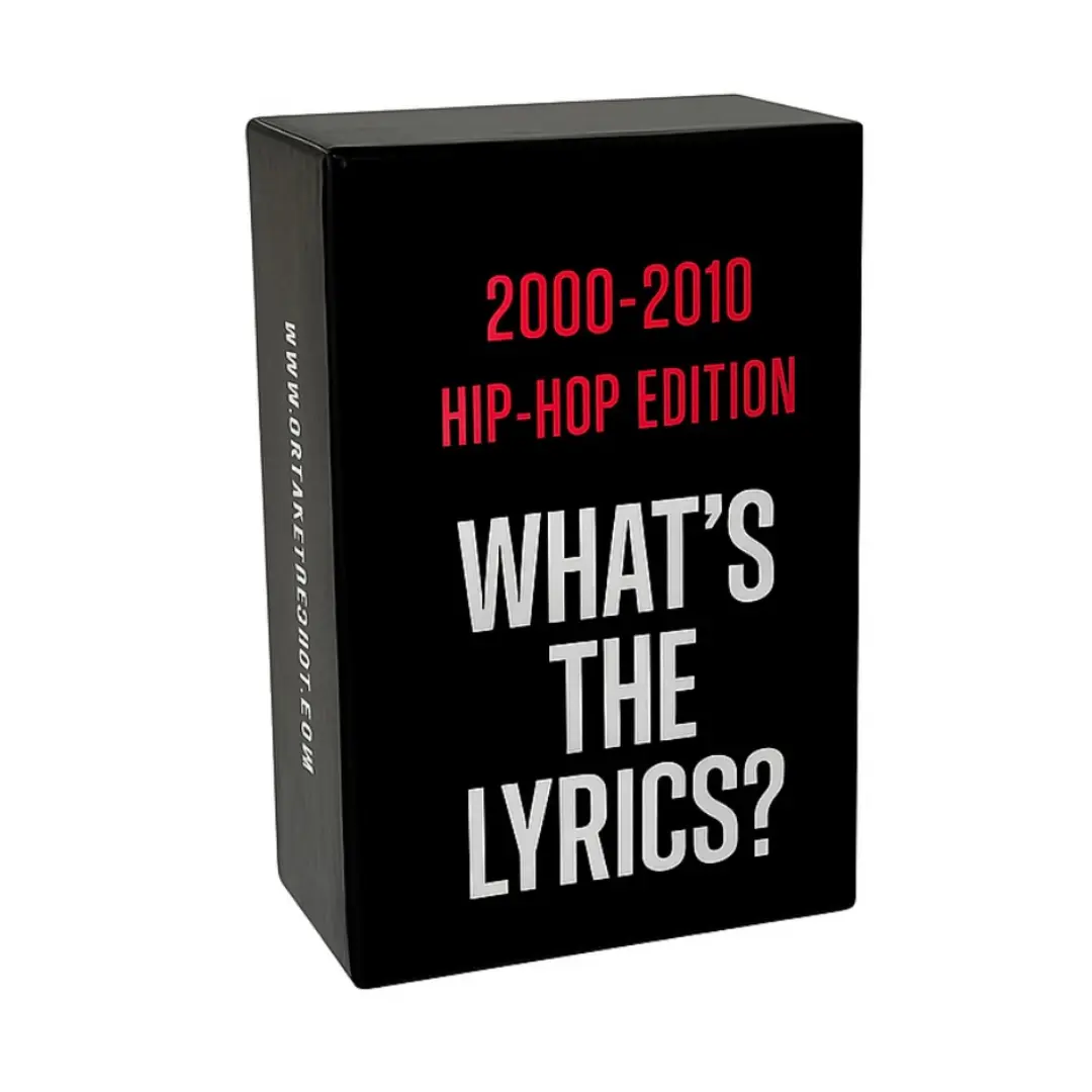 2000-2010 Hip Hop Edition Card Game - Finish The Lyrics & Trivia Time - Perfect For Game Nights - Two Ways To Play - Fun For Everyone - Card Deck Box