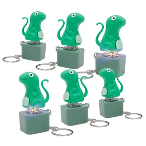 graduation season ! 4/6Pcs Lizard Clicker Toy Keychain with Colorful Light, Portable Stress Relief Sound Toy - Sensory Fidget Anxiety Relief Keyring, Fun Gift for Reptile Lovers, Graduation gift exchange