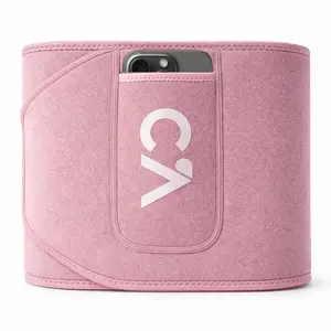 CHICK-ACTIVE Waist Trimmer Belt for Men & Women – Silver Ion Sweat Belt, Anti-Slip Sauna Trainer, With Pocket & Precision Fit