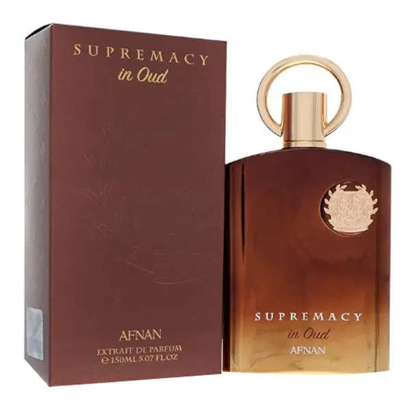 Unisex Supremacy in Oud Luxury Collection EDP - 150ML (5.0 oz) Single Bottle by Afnan, EDP Liquid Colognes with Bold Saffron Start, Sweet Oud Heart, Agarwood Base