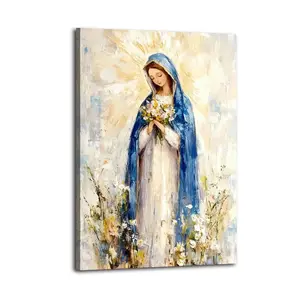 Virgin MaryArt Canvas Posters Photos Wall Decorations Canvas Printing Living Room Bedroom Decoration Wall Decoration Printing Office Aesthetic Posters