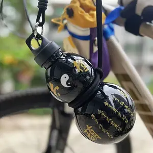 27oz Chinese Retro Gourd Water Bottle - Strap & DIY Stickers Leakproof for Sports Hiking Outdoor