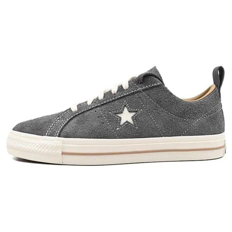 Converse One Star Pro Low-Top Skate Shoes for Men and Women - Comfortable, Slip-Resistant, Cushioned, Durable in Gray