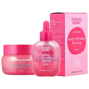 EQQUALBERRY 3-Piece Cream Set: NAD+ for firmness, bakuchiol to refine pores (retinol alternative), and vitamin C to fade dark spots. Together, they reinforce the skin barrier for glowing, youthful skin.