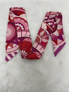 Pre-owned HERMÈS Silk Bag Accessories Hermes Pink Scarf T ZY0000259853