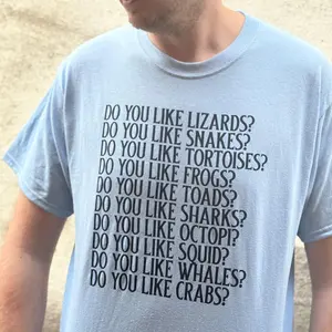 Do You Like Lizards Graphic Tee, Funny Tanner Quote from Love on the Spectrum Animal Questions T-Shirt