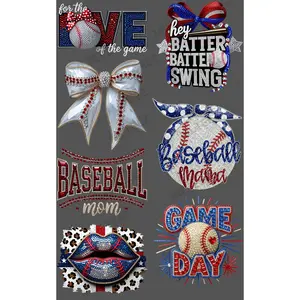 FOR THE LOVE OF THE GAME (BASEBALL) (1) PREMADE GANGSHEET - 22X36 DTF TRANSFERS - DIRECT TO FILM