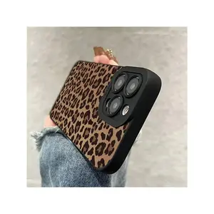 [1pc Fashionable Brown Leopard Print Phone Case] Fashionable Brown Leopard Print Phone Case For Iphone 13, 16 Pro Max, Plus, X, XS, XS Max, Plus, Featuring Precise Cutouts And Shockproof Soft Shell Protection. for Samsung Galaxy S26 ultra
