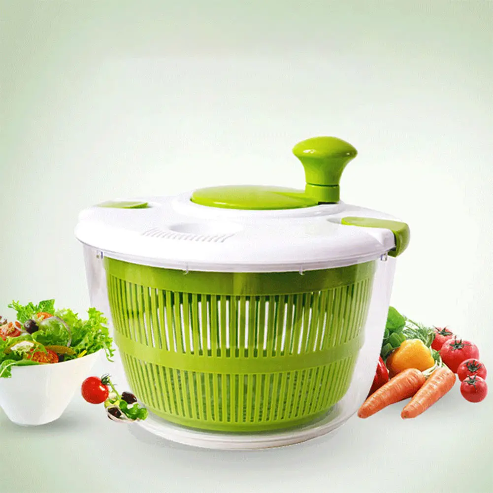 Premium Mini Salad Spinner 5L BPA Free Salad Spinner Vegetable Washer And Dryer Manual Lettuce Spinner With Colander Bowl For Fruits Vegetables and Herbs