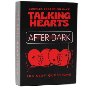 Talking Hearts After Dark Couples Date Night Card Game with 100 Spicy Questions for Meaningful Conversations and Bond Strengthening