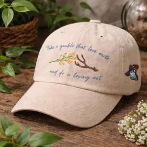 Embroidered RDR2 Sister Calderon Quote Washed Hat - Game Embroidered Cap Merch - Game Merch Gift - Casual Wear Washable Material Versatile for Everyday Use -  Gifts -  Arthur Morgan High Honor Tee, Red Dead Redemption 2 Gamer Gift