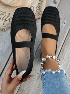 New Women's Fashion Flat Shoes, French Vintage Woven Upper, Breathable Comfort, Casual All Seasons Footwear, Classic, Flat Sole, Essential for Shopping
