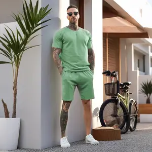 GINGTTO Men's Short Sets 2 Piece Outfits Fashion Round Neck Short Sleeve Casual Summer Streetwear Fathersdaygift