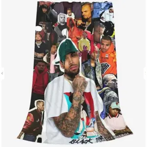 Soft Flannel Throw Blanket Throw Chris Blanket Brown Merch Stuff Merchandise Blankets Gifts Fleece Super Cozy Lightweight Christmas Blankets For Travel Bed Couch Sofa Camping