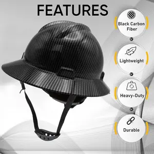 Handcrafted carbon fiber safety helmet - suitable for blue-collar workers