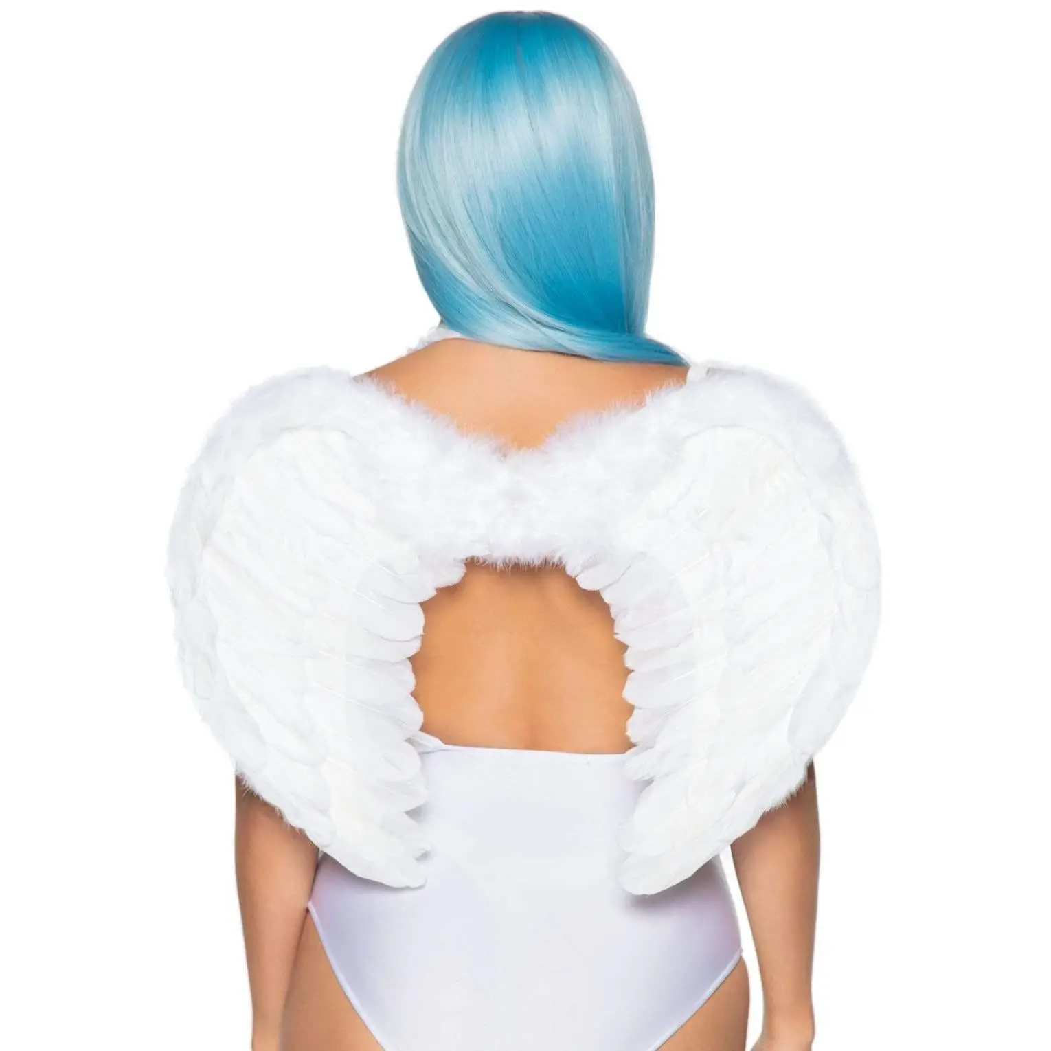 Leg Avenue Cute Light Feather Angel Wings, Costume Accessories for Halloween, Cosplay Clothes & Party Dress, Festival, Comfortable, Elastic, Marabou
