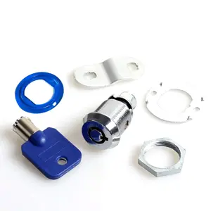 25mm Arcade Machine Parts Short Cash Door Tool Box Tubular Cam Locks + Same Number Keys for Arcade Game Machine
